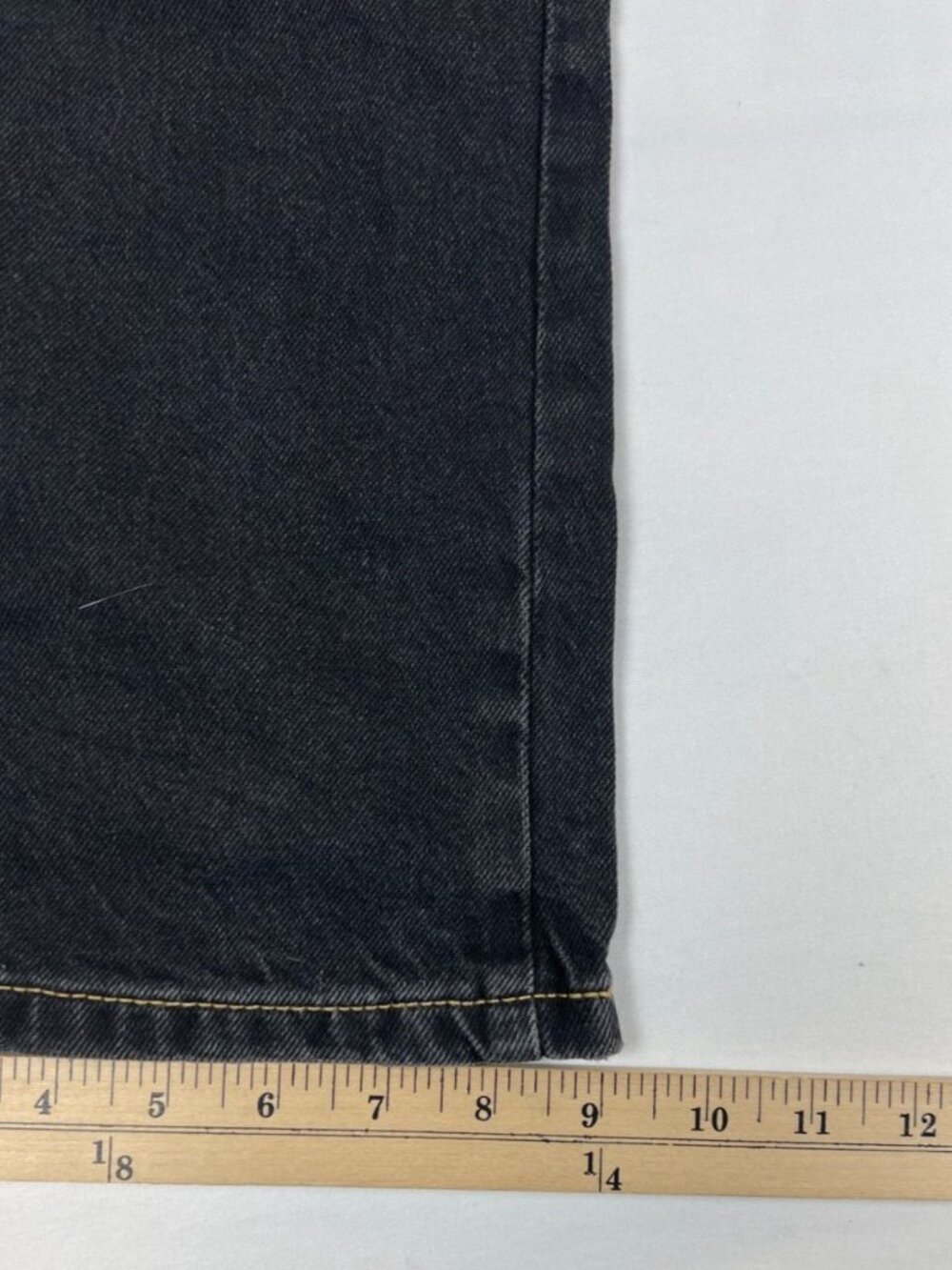 Levi's Women Noughties 25x32 Bootcut Jeans Black Distressed Denim Y2K Style - Picture 8 of 12